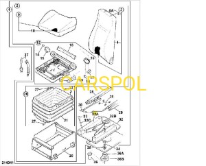 SPRĘŻYNKA FOTELA DO JCB 3CX 4CX ZAM