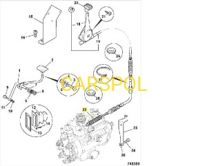 SPRĘŻYNA LINKI GAZU DO JCB 3CX 4CX ZAM