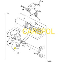TULEJKA SIŁOWNIKA OBROTU DO JCB 3CX 4CX ZAM