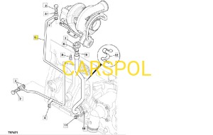 PRZEWÓD TURBOSPRĘŻARKI DO JCB 3CX 4CX ZAM